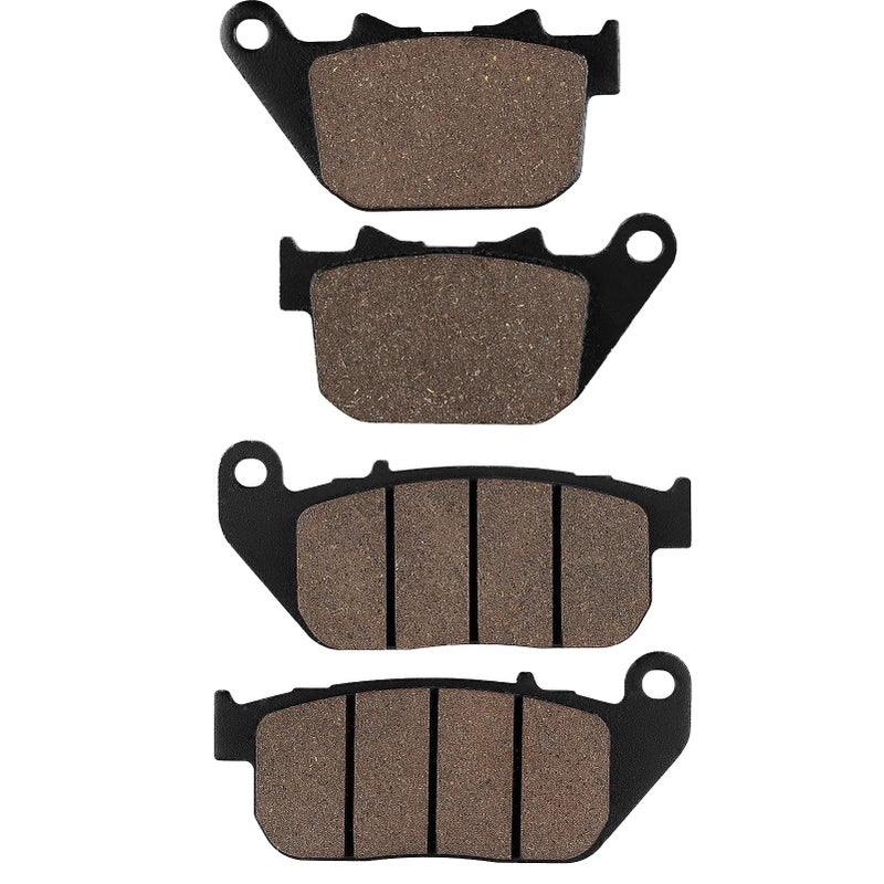 Cyleto Front and Rear Brake Pads for HARLEY DAVIDSON Sportster 1200 XL1200C Custom 2004-2013 /Sportster 883 SuperLow Custom/ XL1200L Sportster Low 2007 2008 2009 2010 2011 - Image 1